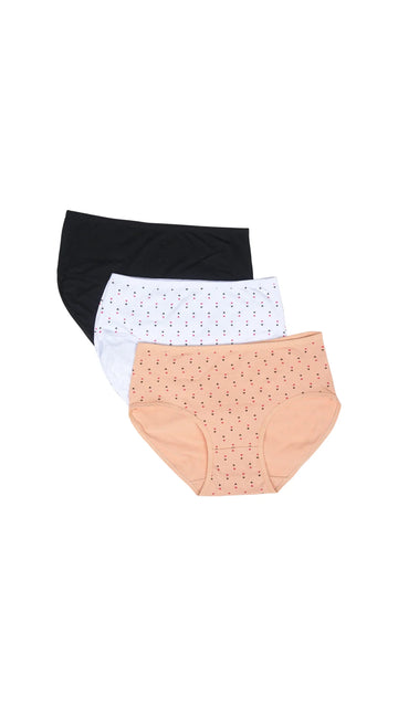 MULTI COLOR BRIEF PANTY PACK OF 3-B246