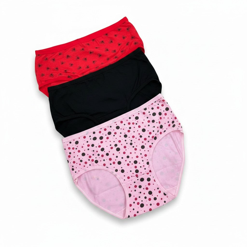 MULTI COLOR BRIEF PANTY PACK OF 3-B249