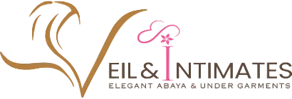 Logo of Veil & Intimates with elegant design elements on a white background