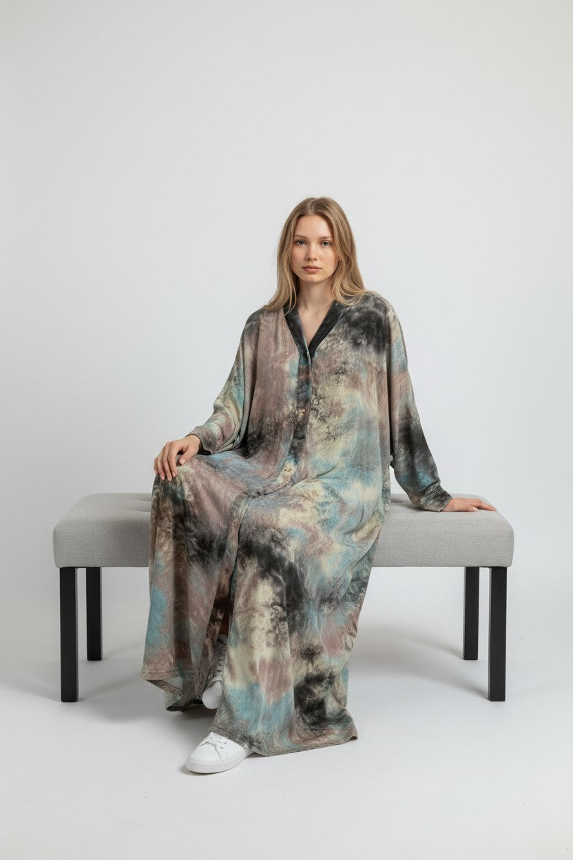 PRINTED ABAYA V205