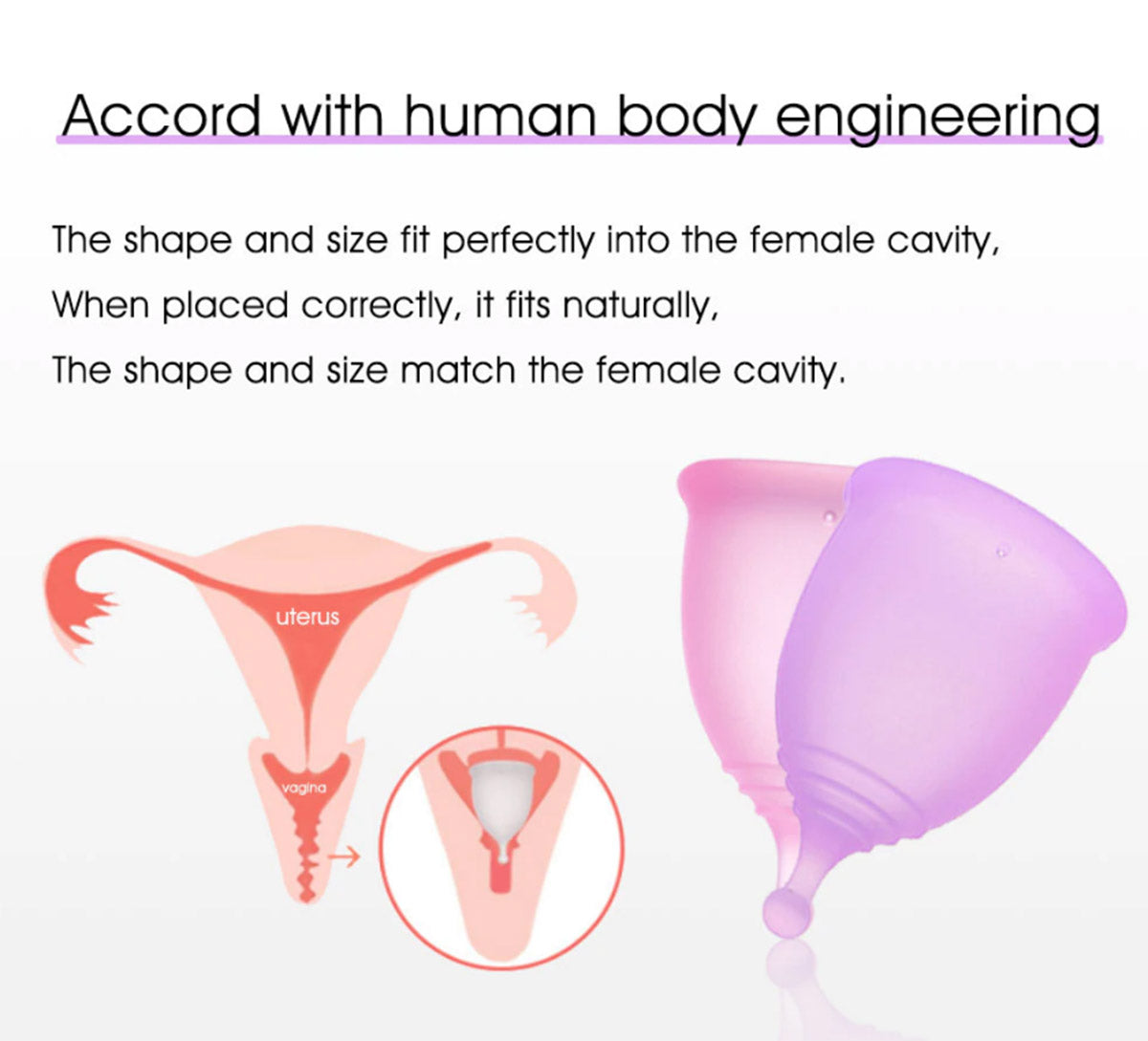 Silicone Feminine Hygiene Washable Reusable Menstrual Cup
